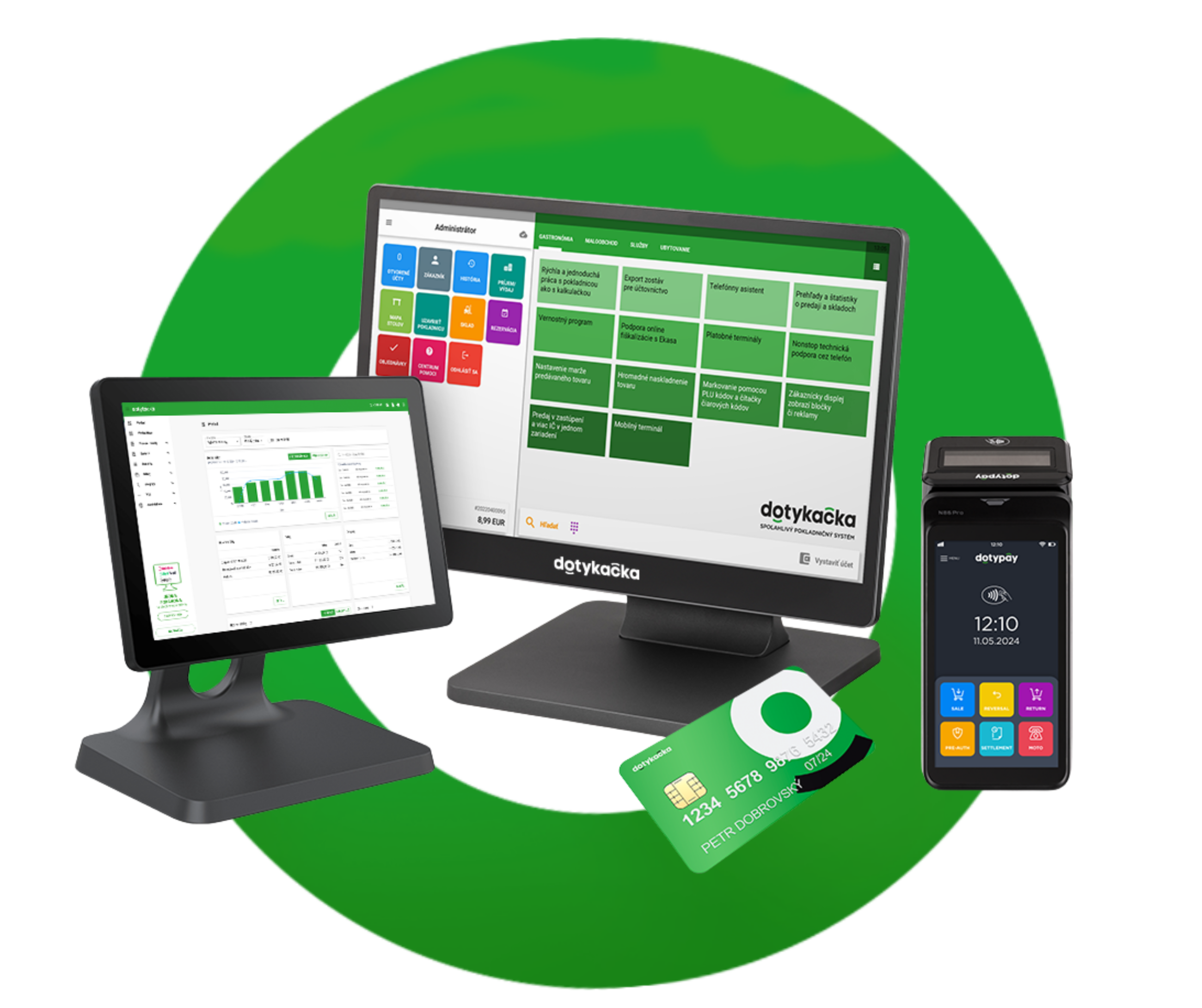 Dotykačka kompletné riešenie — pokladnica a terminál