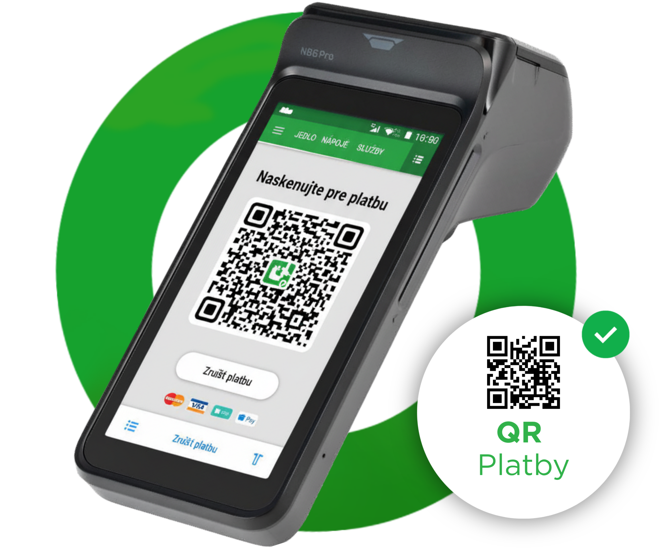 Dotykačka terminál s QR platbou